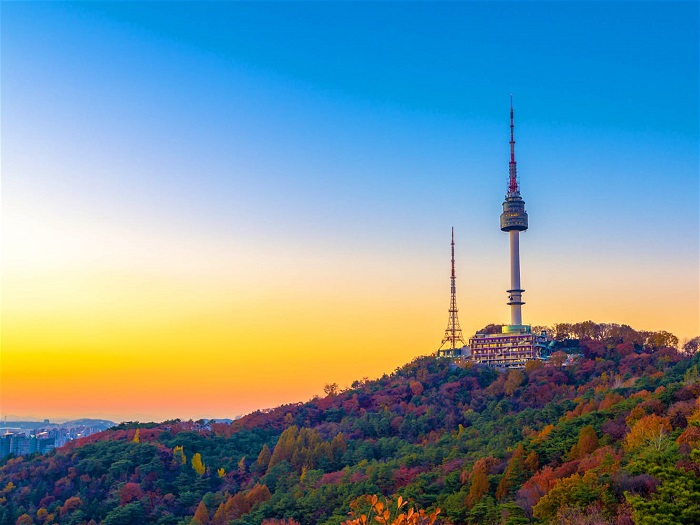 Mùa thu là thời điểm thích hợp nhất để khám phá núi Namsan, nóc nhà của Seoul